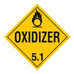 Class 5.1 - Oxidizer Worded Placard